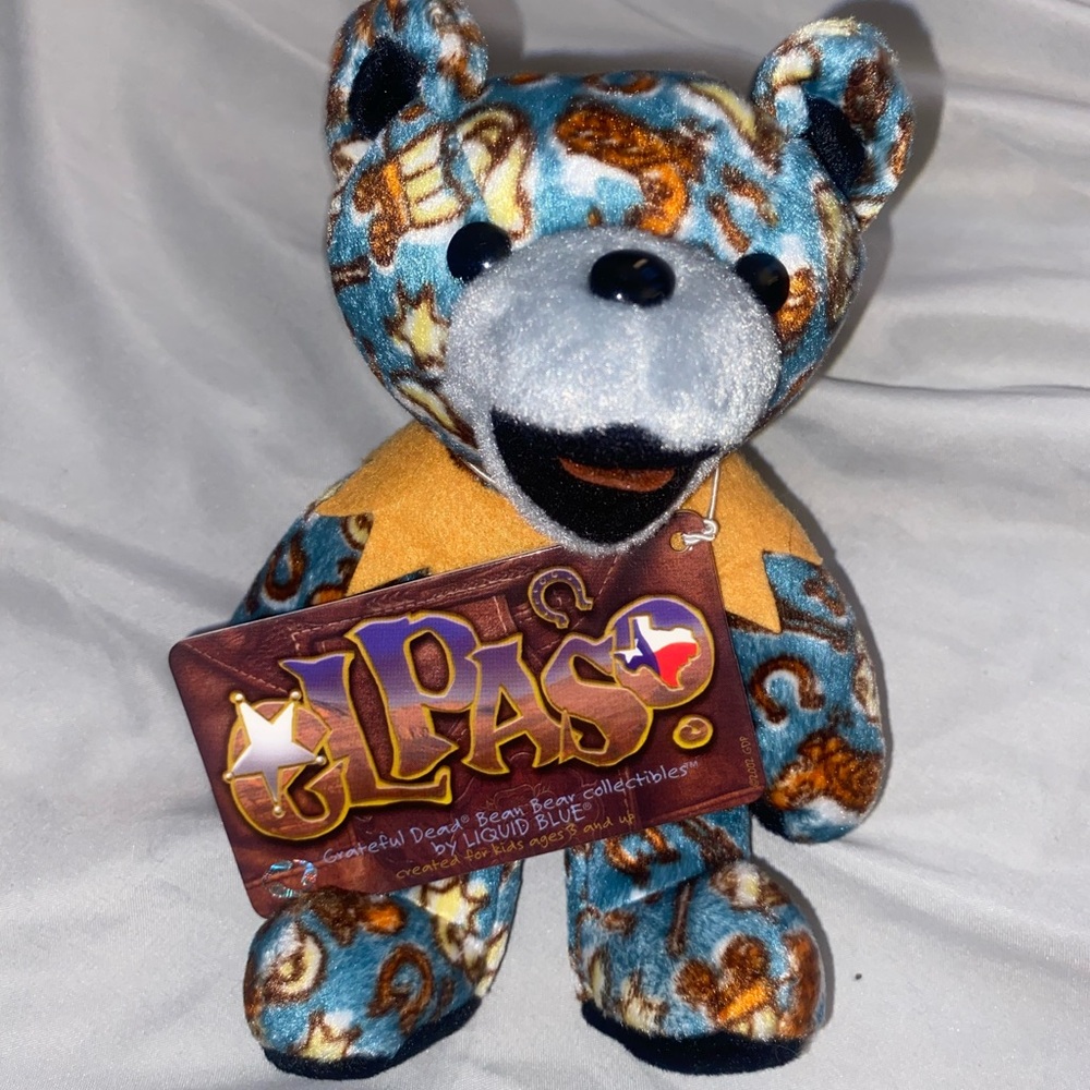 Grateful Dead Blue and Orange Artistic Stuffed Animal